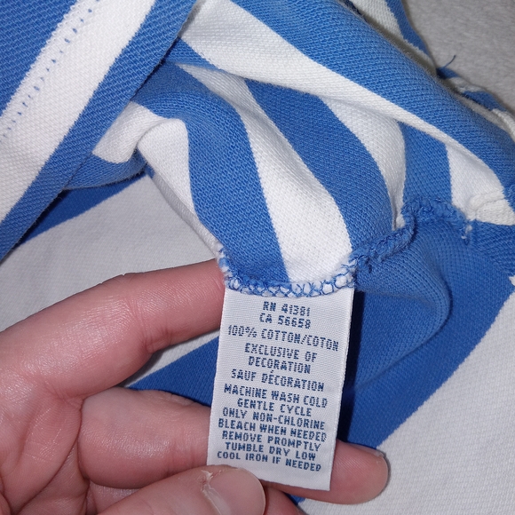 Polo Ralph Lauren Women's Polo Shirt M The Boyfriend  Fit Polo Rugby Striped EUC - Picture 12 of 14